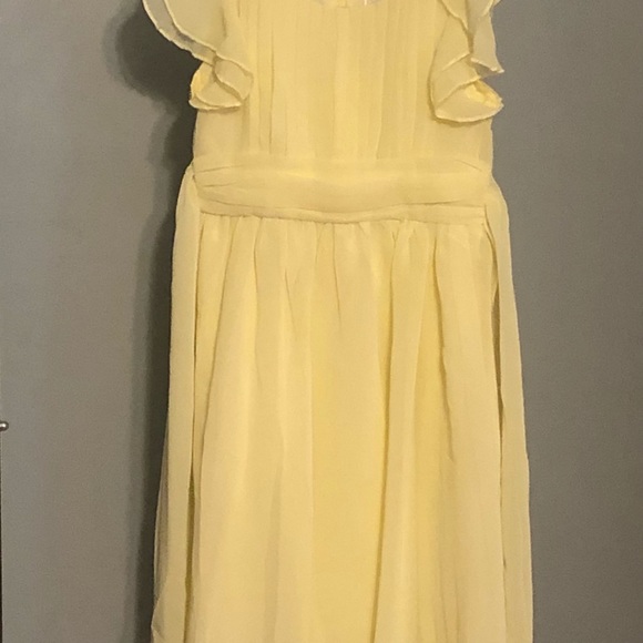 Rose Happy - Yellow Ruffle Cap Sleeve Dress Size 4 - Picture 6 of 7
